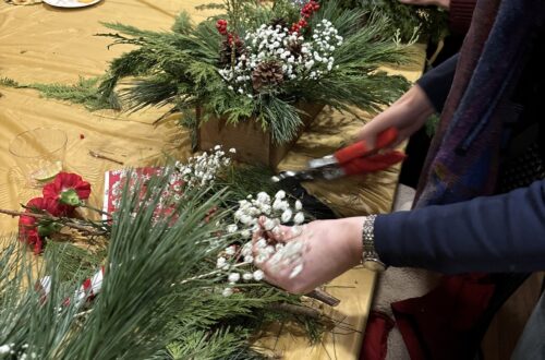 live greenery centerpiece